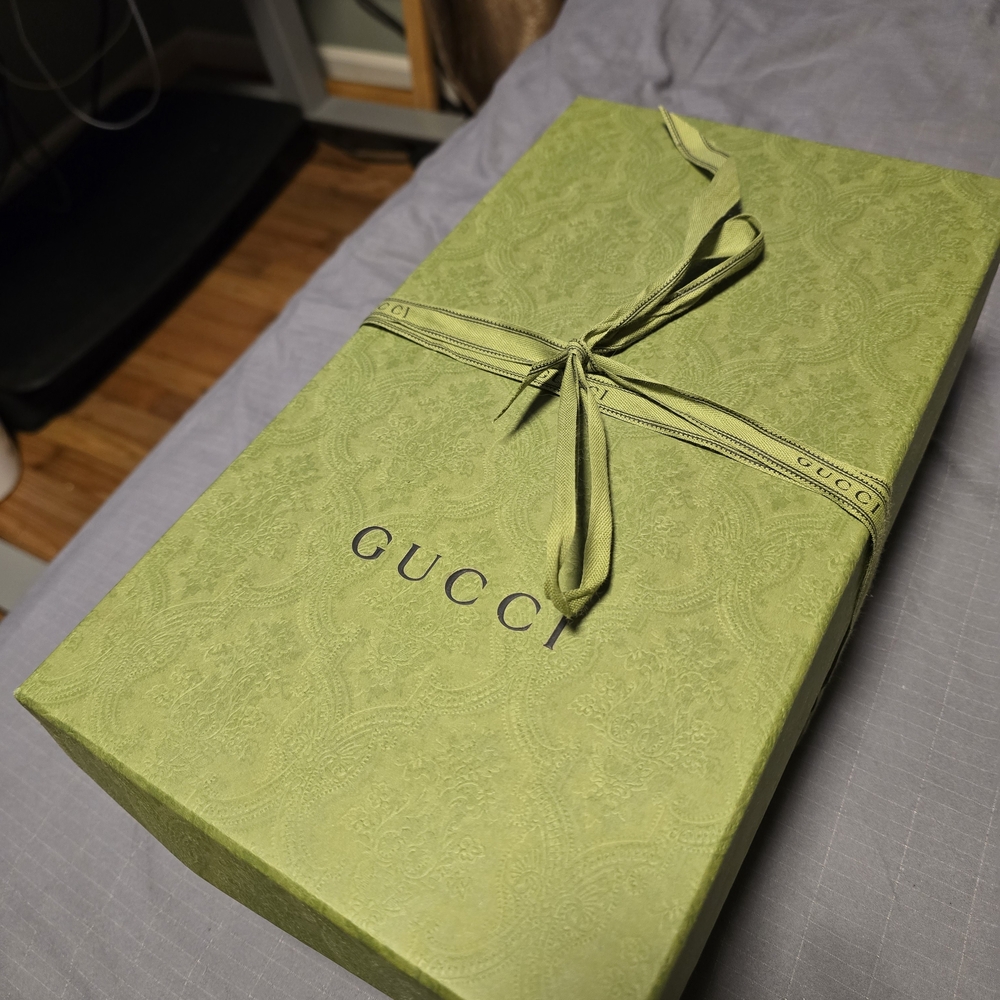 Black Gucci Pursuit Rubber GG Pool Slide Sandals. (Size 12) Full Set - Picture 6 of 7